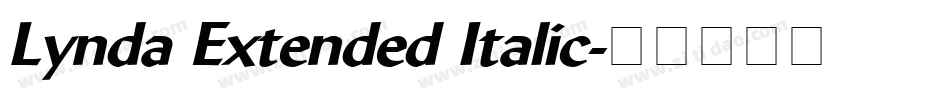 Lynda Extended Italic字体转换
